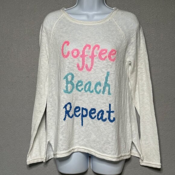 Lilly Pulitzer Sweater Womens Small Danette Coffee Beach Repeat Pullover NWT - Picture 3 of 12